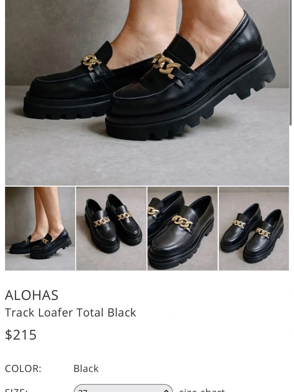 ALOHAS Track Loafer Total Black